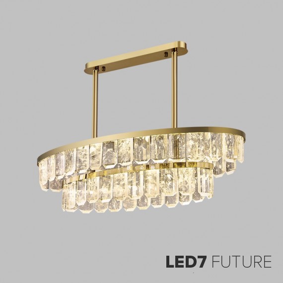 Loft Industry Modern - Wow Oval 2Row Chandelier